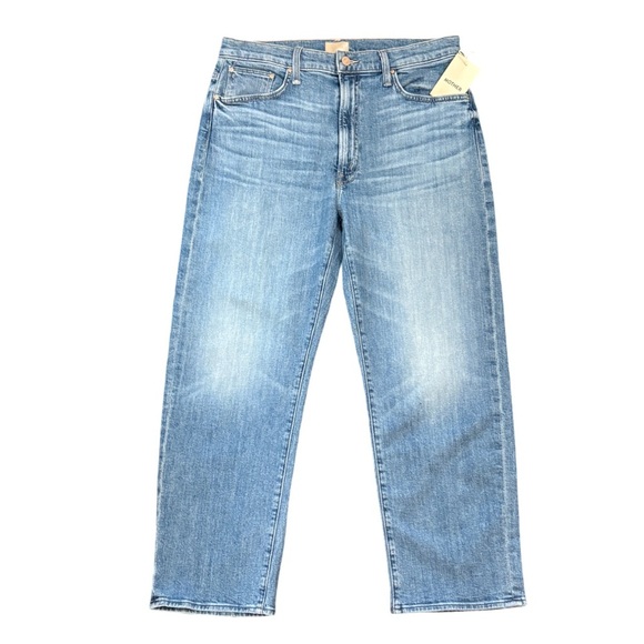 MOTHER The Ditcher Zip Crop Straight Leg Jean Boogie Down Size 30 New With Tags - Picture 5 of 16